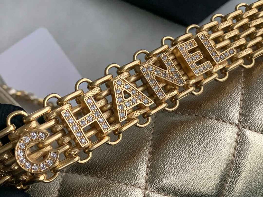 Chanel AS3240 Small Flap Bag Lambskin Gold