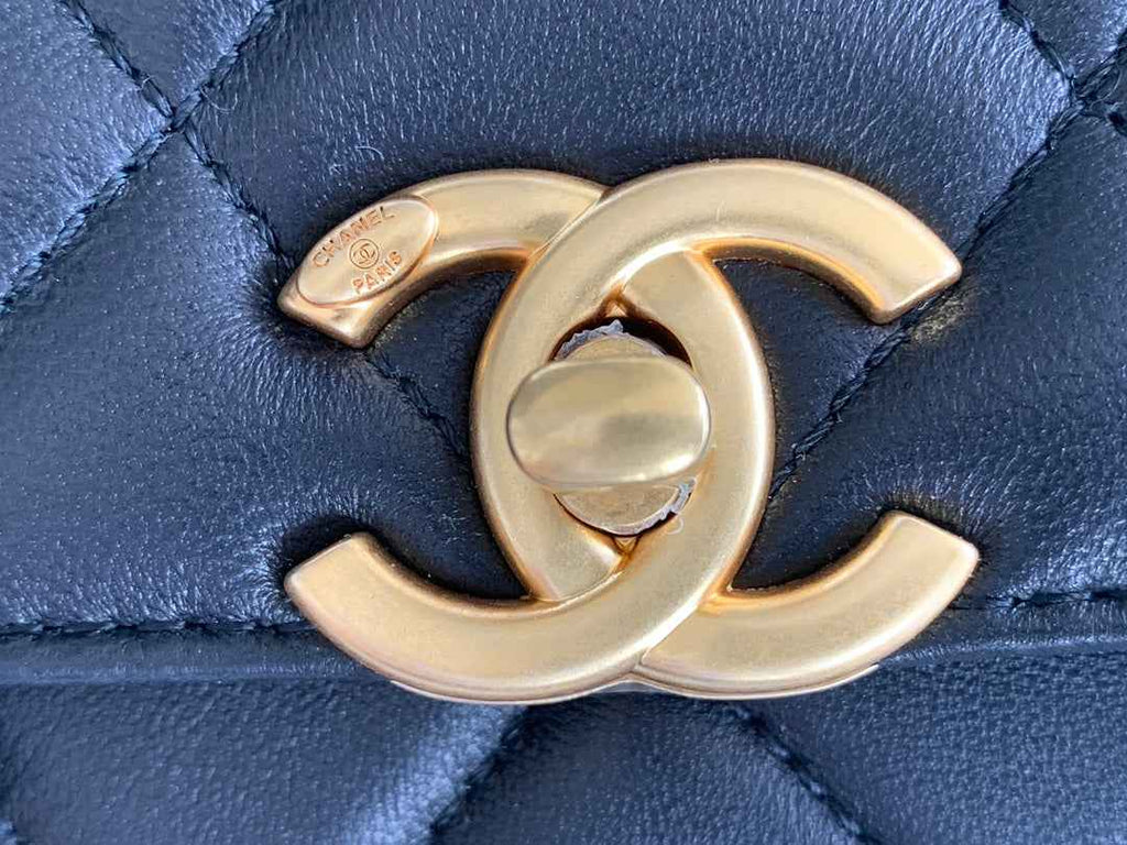 Chanel AS3241 Small Flap Bag Lambskin Black