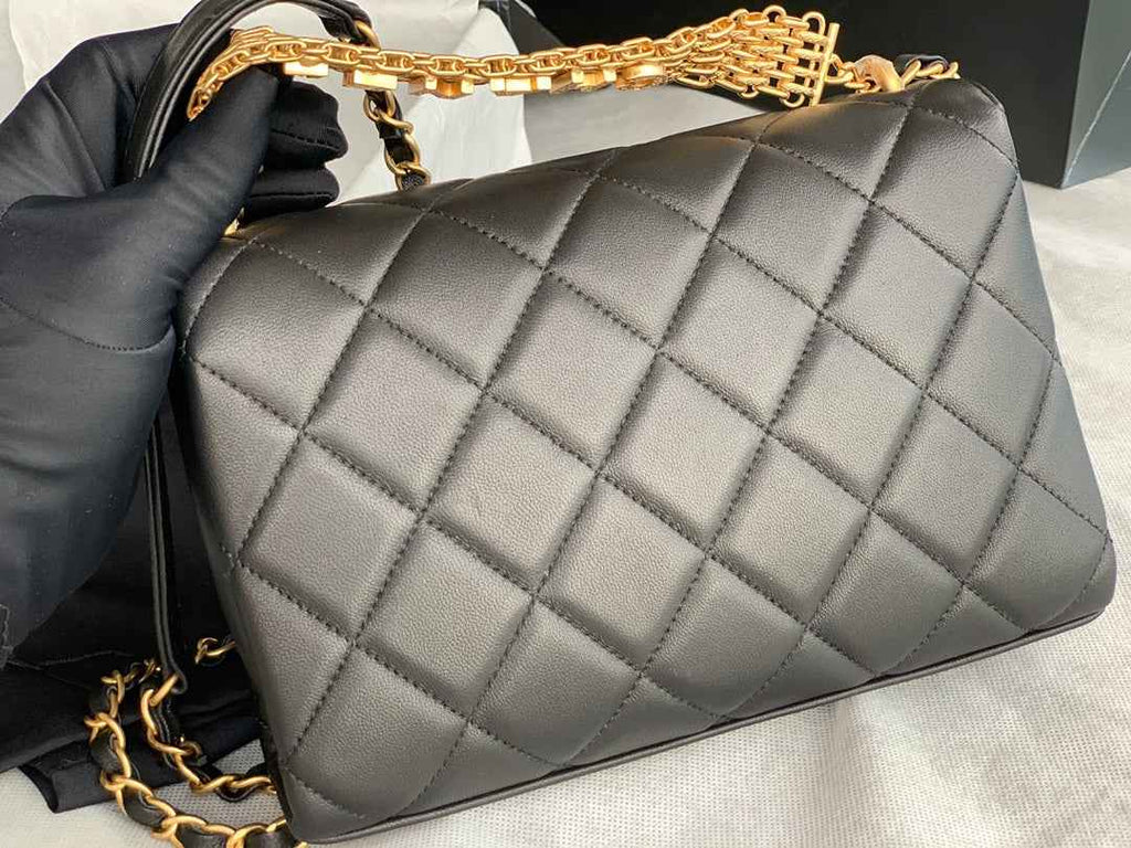Chanel AS3241 Small Flap Bag Lambskin Black