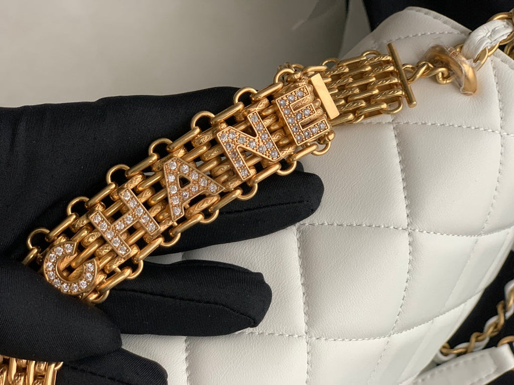 Chanel AS3241 Small Flap Bag Lambskin white