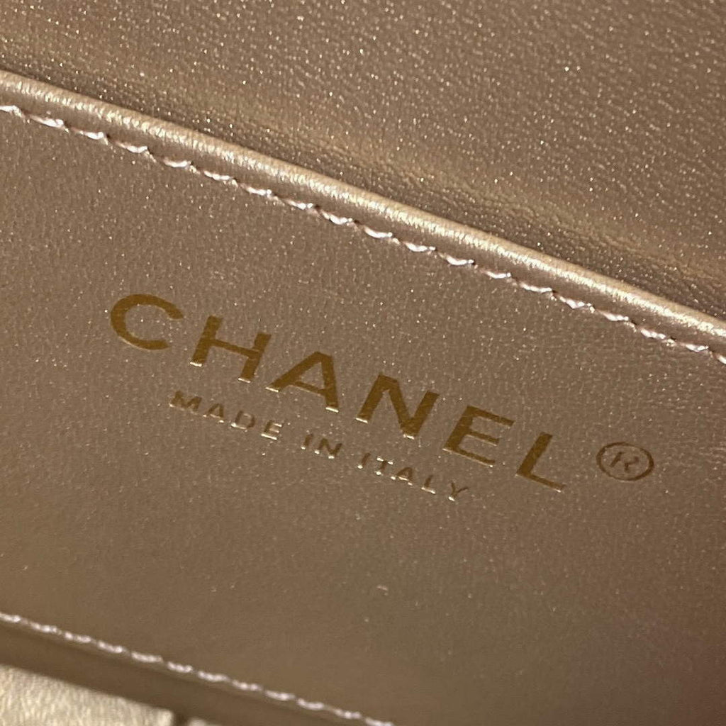 Chanel AS3259 Hobo Shoulder Lambskin Handbag Purple