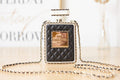 Chanel AS3264 Evening Bag Lambskin Plexi gold Black