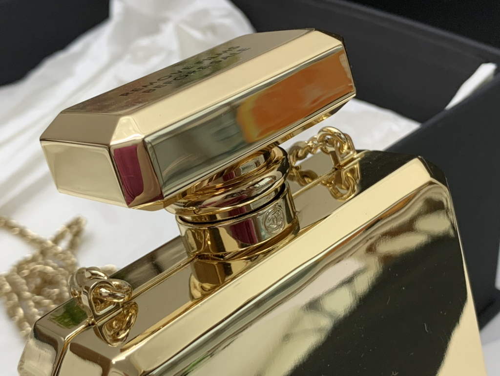 Chanel AS3264 Evening Bag Metal Gold