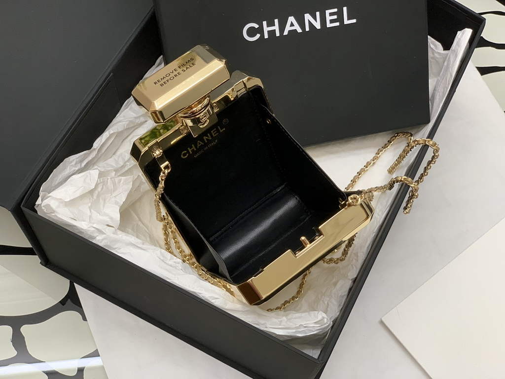 Chanel AS3264 Evening Bag Metal Gold