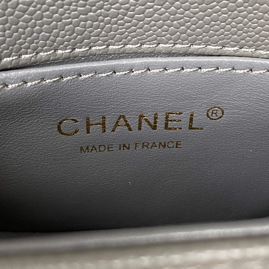 Chanel AS3315 Mini BOY Messenger Bag Calfskin Gray