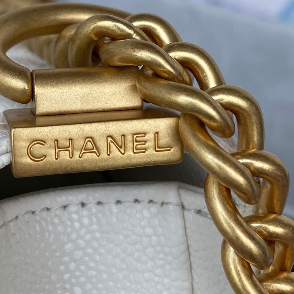 Chanel AS3315 Mini BOY Messenger Bag Calfskin White
