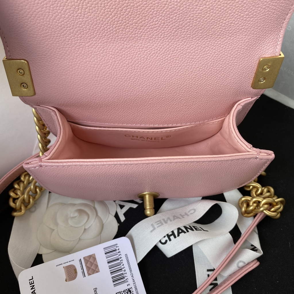 Chanel AS3315 Mini BOY Messenger Bag Calfskin Pink