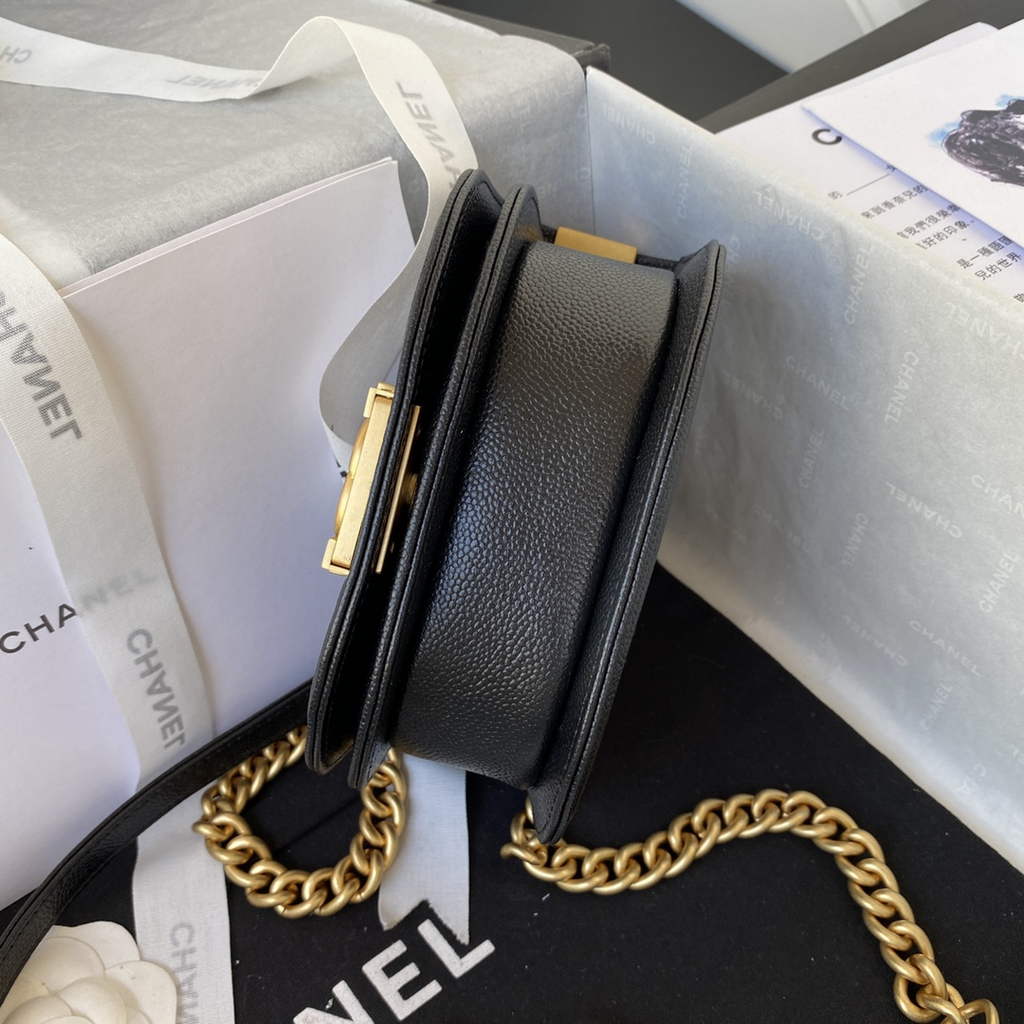 Chanel AS3315 Mini BOY Messenger Bag Calfskin Black