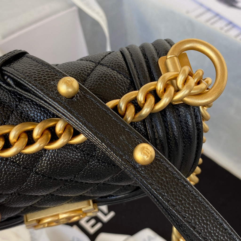 Chanel AS3315 Mini BOY Messenger Bag Calfskin Black