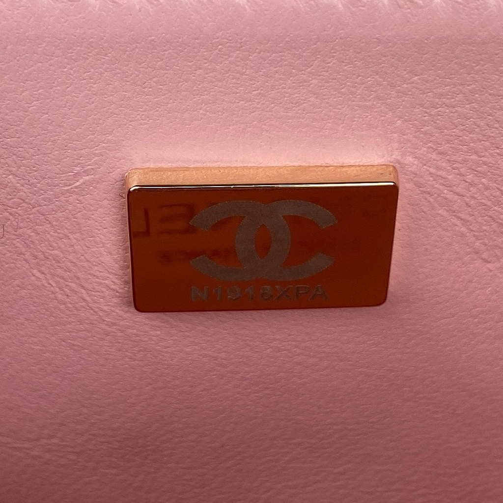 Chanel AS3315 Mini BOY Messenger Bag Shearling Lambskin Pink