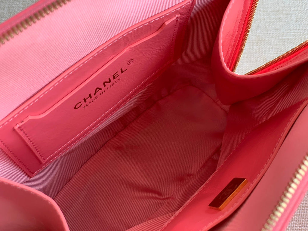 Chanel AS3332 CC Rucksack Backpack Calfskin leather Pink