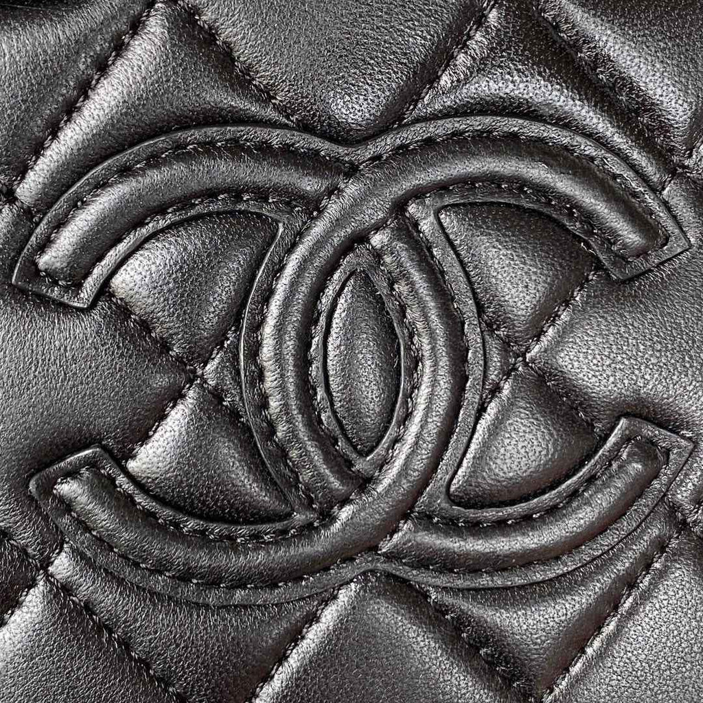 Chanel AS3344 Small Vanity Case Calfskin Black