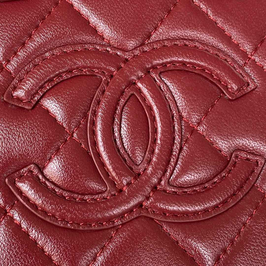 Chanel AS3344 Small Vanity Case Calfskin Red