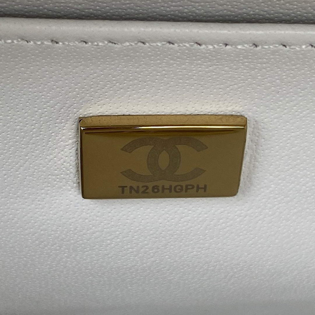 Chanel AS3344 Small Vanity Case Calfskin white