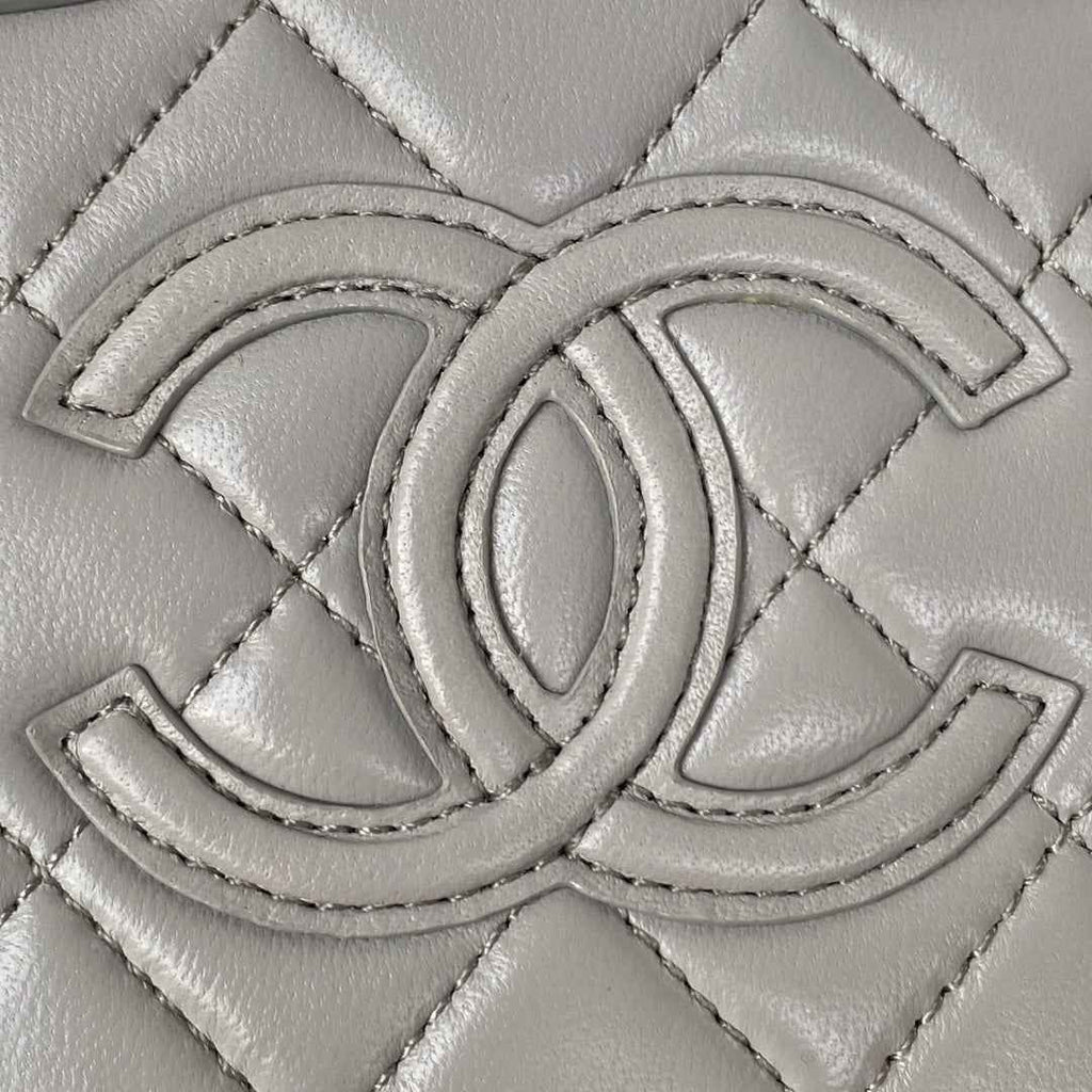 Chanel AS3344 Small Vanity Case Calfskin Gray