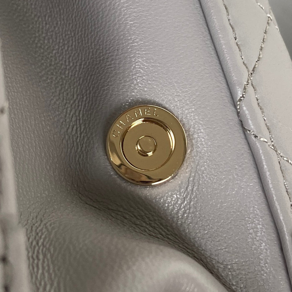 Chanel AS3344 Small Vanity Case Calfskin Gray