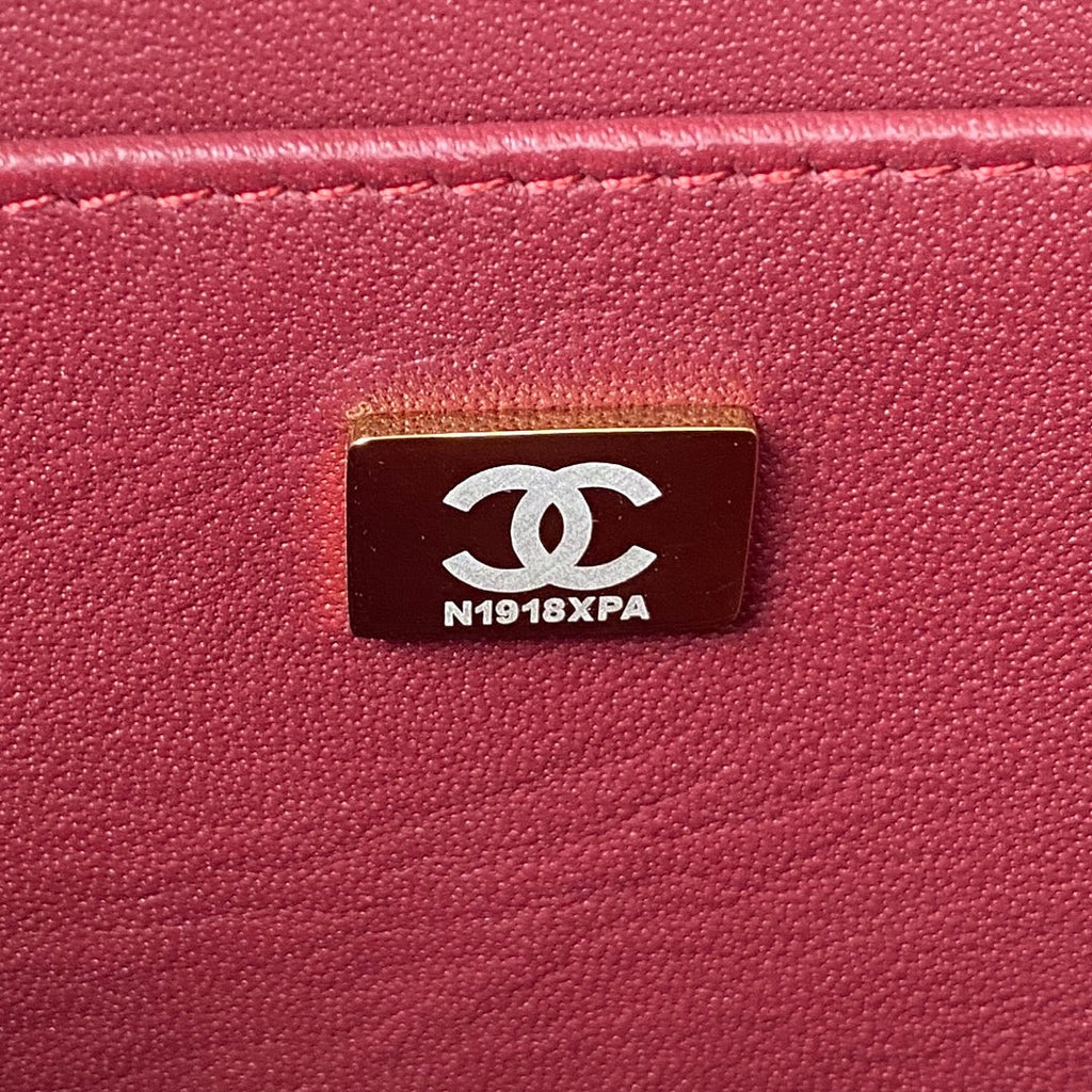 Chanel AS3345 Vanity Case Calfskin Red