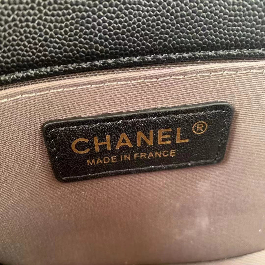 Chanel AS3350 Small BOY CHANEL Messenger Bag Calfskin Black