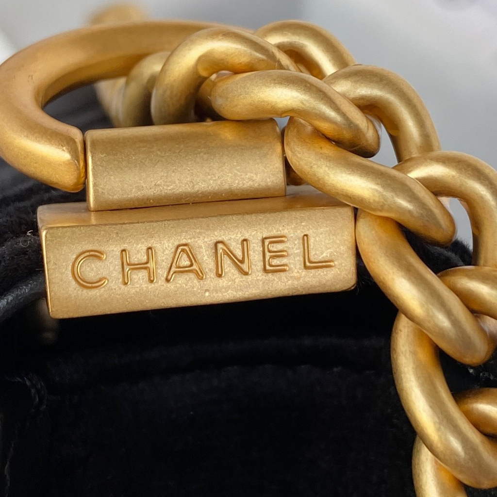 Chanel AS3350 Small BOY Messenger Bag Shearling Lambskin Black