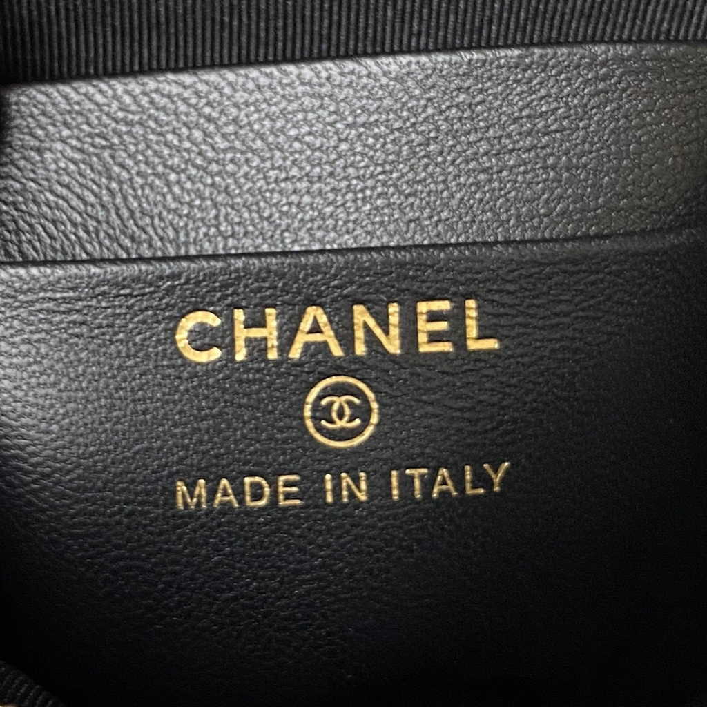 Chanel AS3354 Top Bag Shiny Calfskin Black