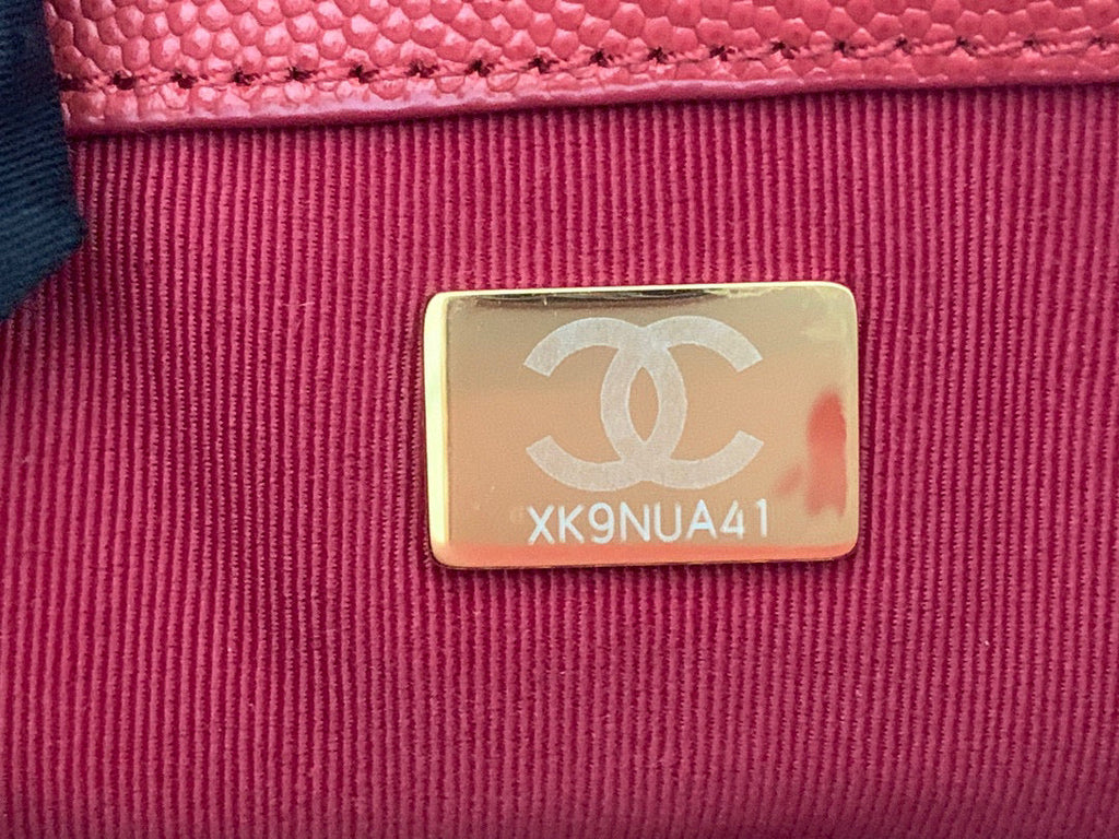 Chanel AS3368 Mini Flap Bag Shiny Calfskin Gold-Tone Metal Red