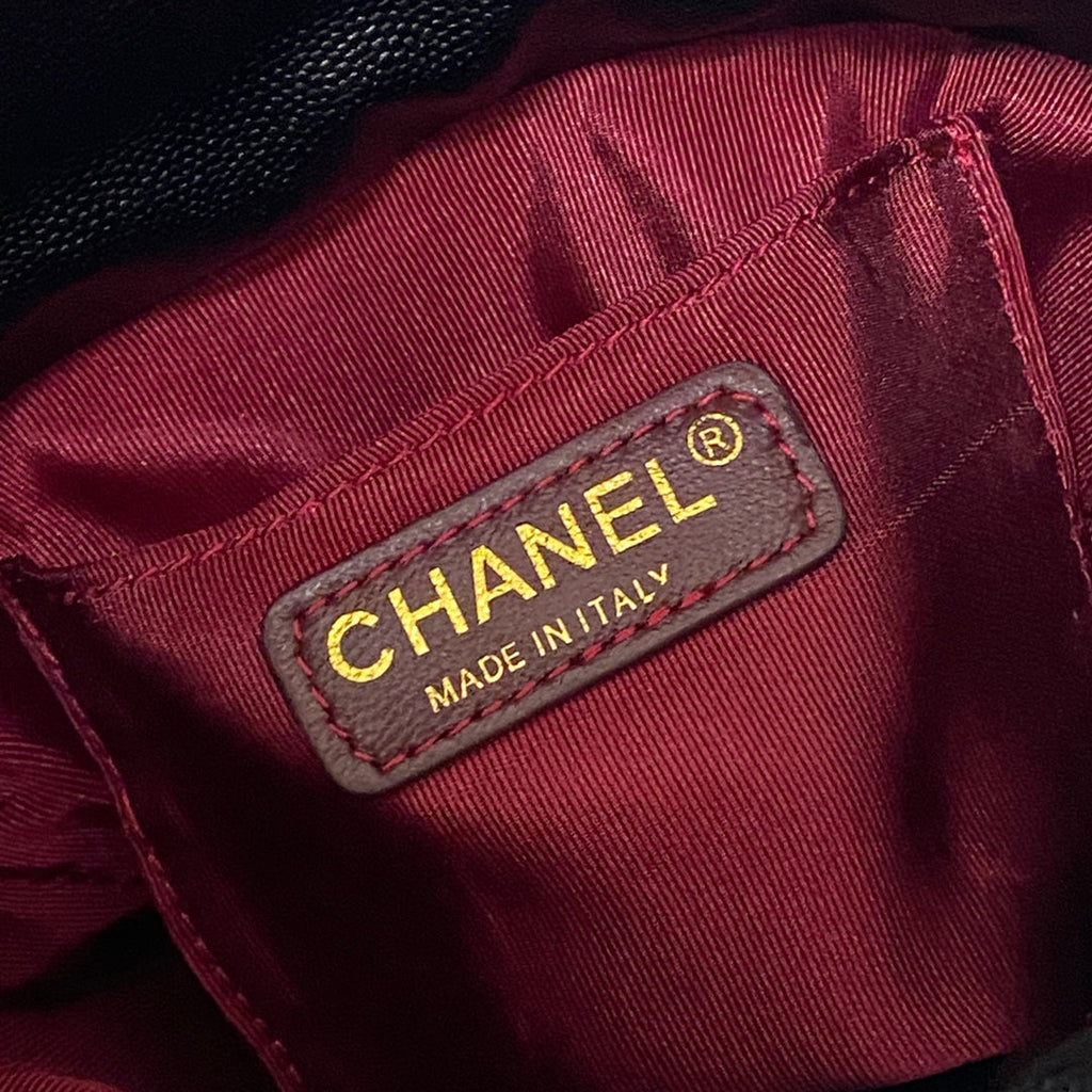 Chanel AS3371 Small Bucket Bag Calfskin Black