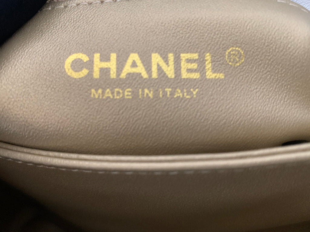 Chanel AS3378 Mini Flap Bag Lambskin White