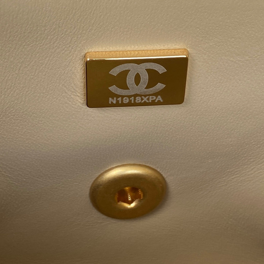 Chanel AS3378 Mini Flap Bag Suede Goatskin gray