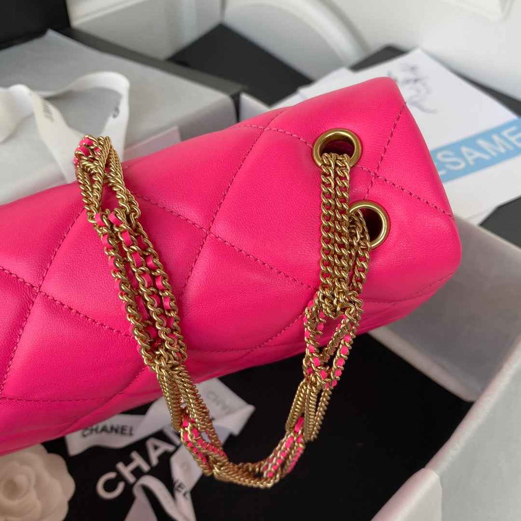 Chanel AS3387 Flap Bag Lambskin Fashion Plum