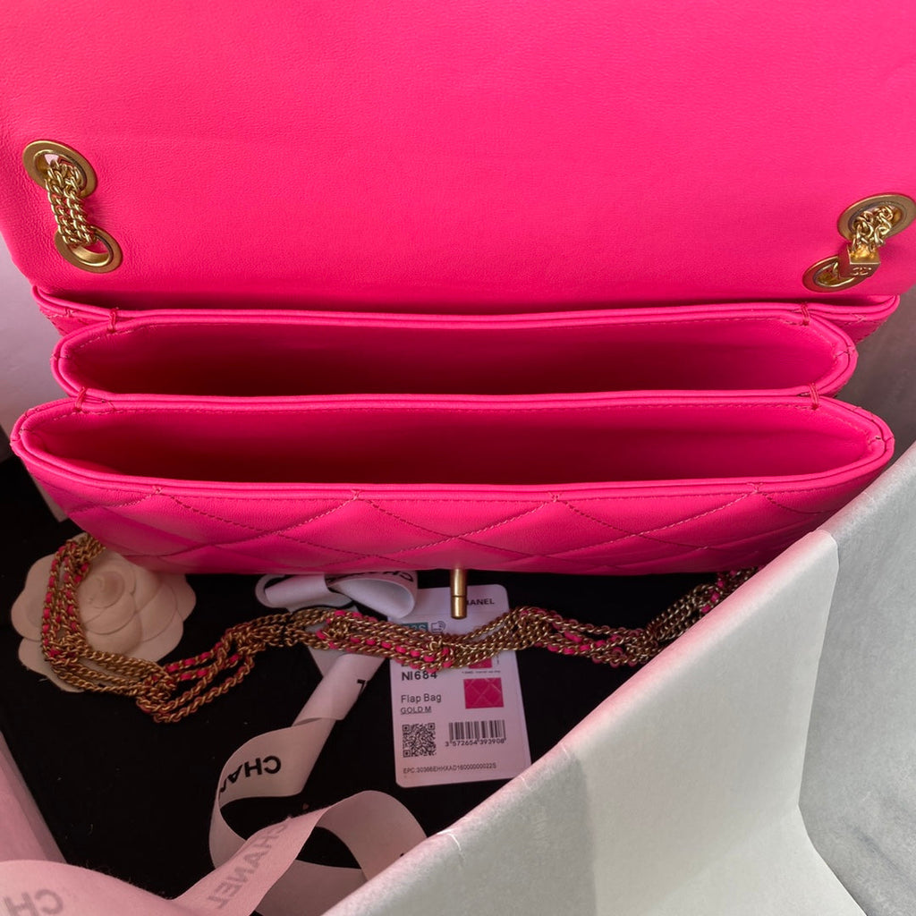 Chanel AS3387 Flap Bag Lambskin Fashion Plum