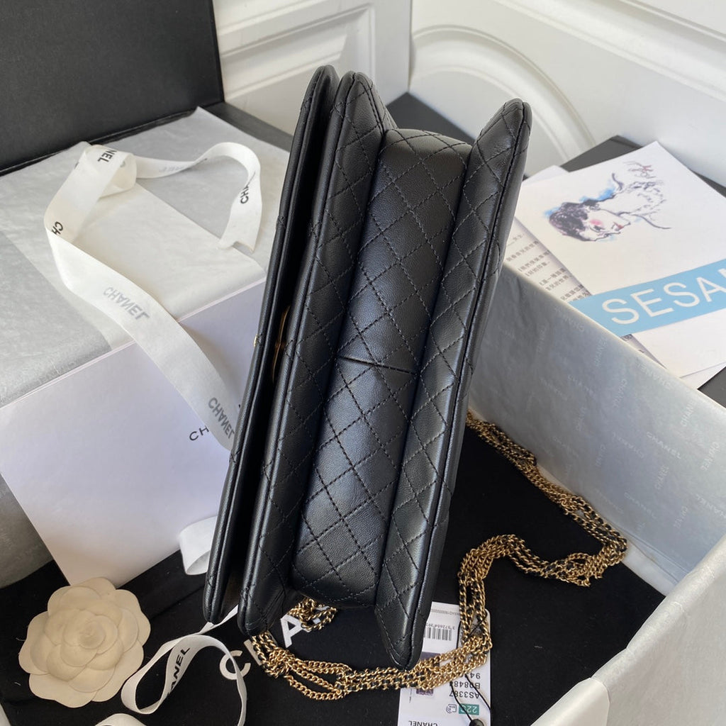 Chanel AS3387 Flap Bag Lambskin Fashion Black