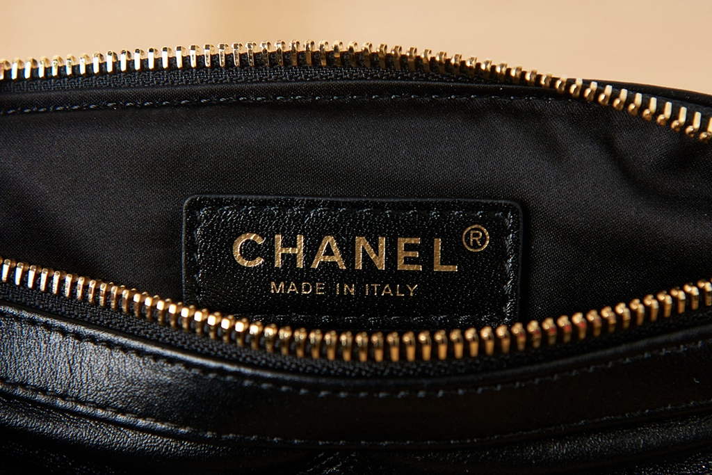 Chanel AS3427 Small Bowling Bag Calfskin Black
