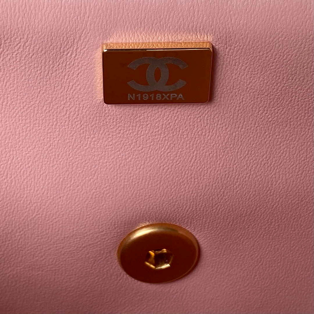 Chanel AS3432 Tote Flap Bag Pink Velvet Gold-tone metal