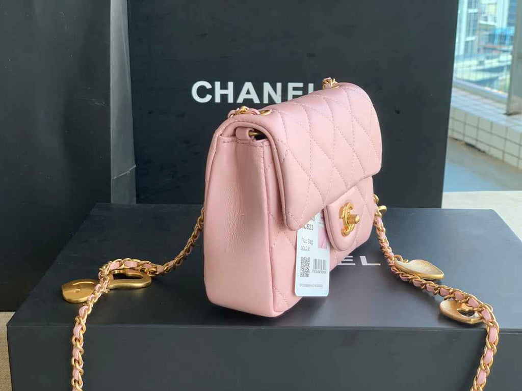 Chanel AS3456 Mini Flap Bag Lambskin pink