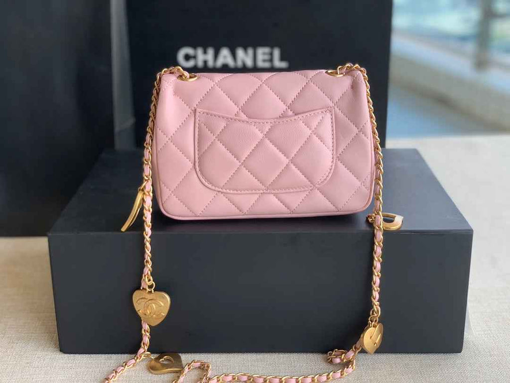 Chanel AS3456 Mini Flap Bag Lambskin pink