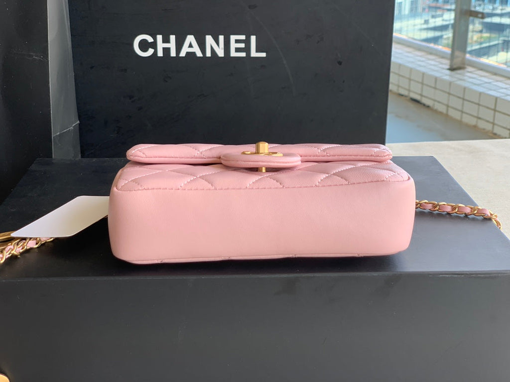 Chanel AS3456 Mini Flap Bag Lambskin pink