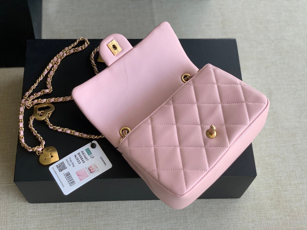 Chanel AS3457 Mini Flap Bag Lambskin Light Pink