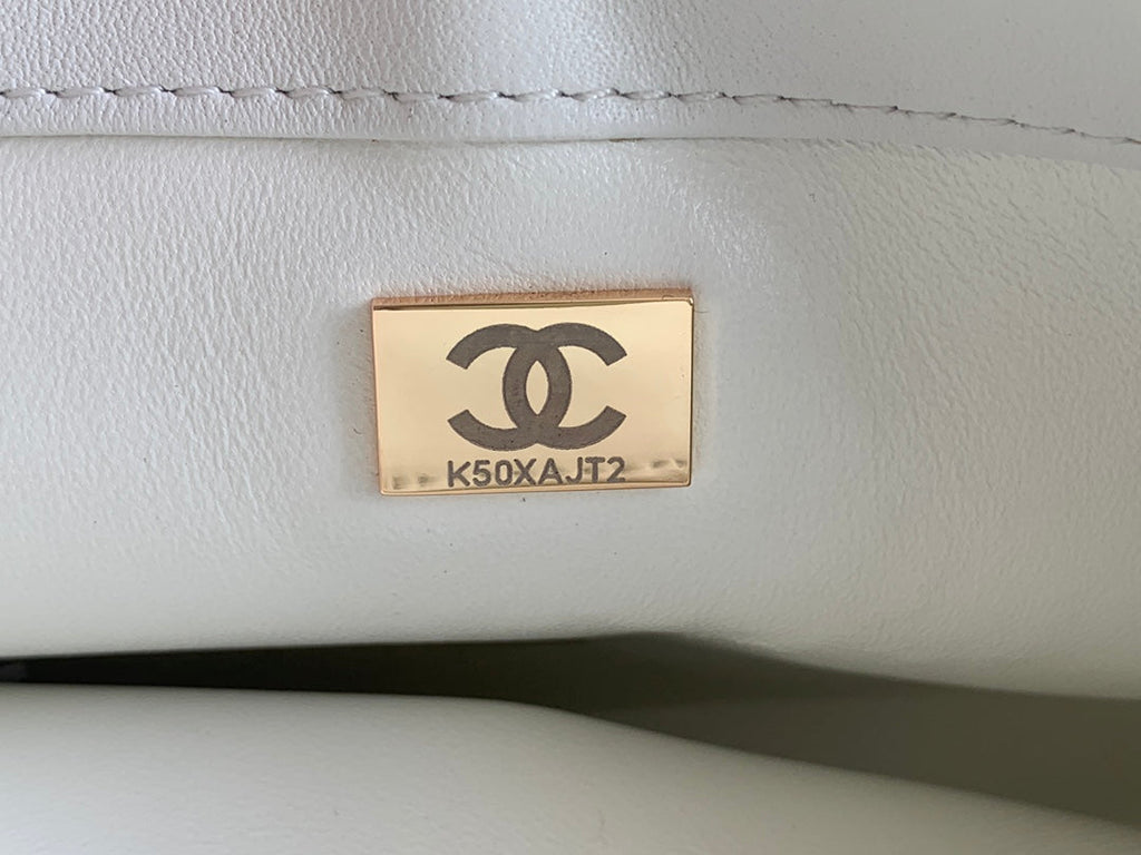 Chanel AS3457 Mini Flap Bag Lambskin White