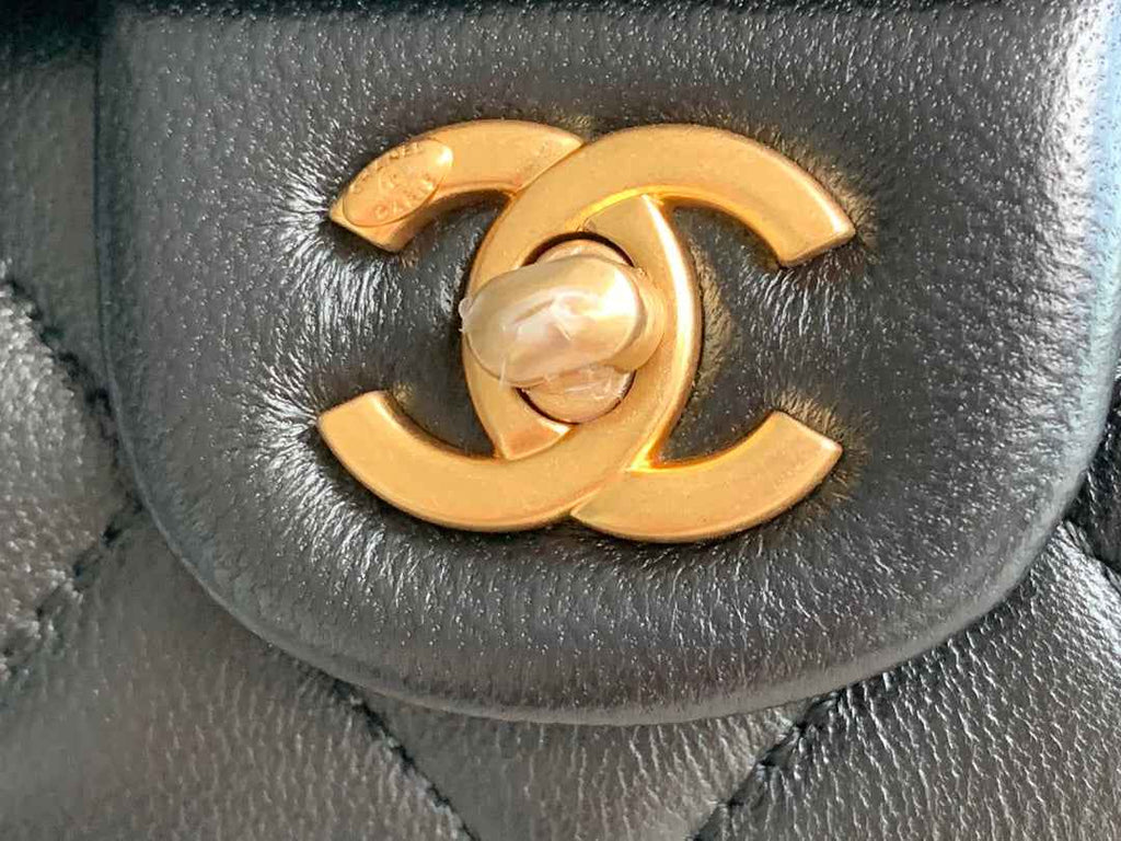 Chanel AS3457 Mini Flap Bag Lambskin Black