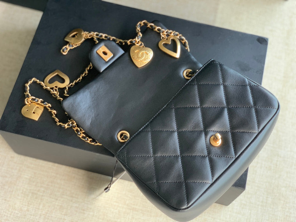 Chanel AS3457 Mini Flap Bag Lambskin Black