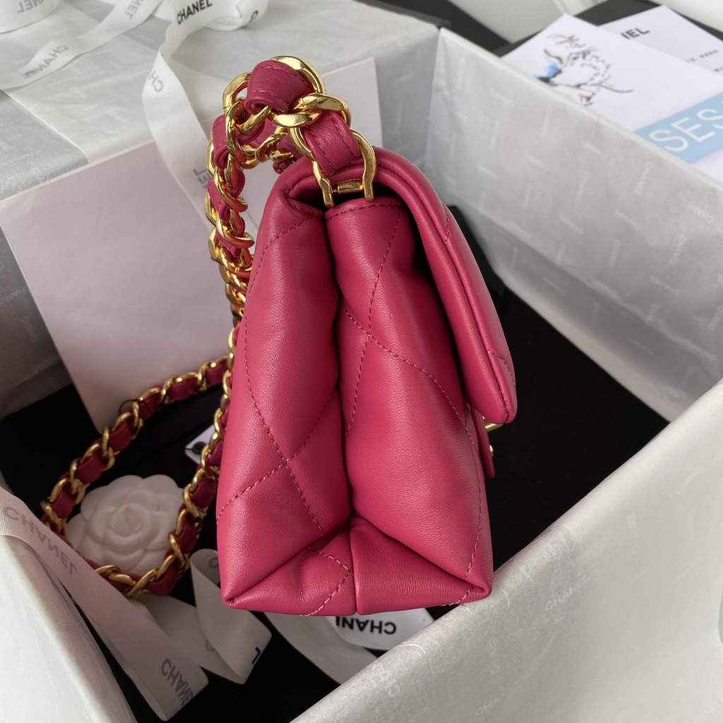 Chanel AS3498 Small Flap Bag Lambskin in plum