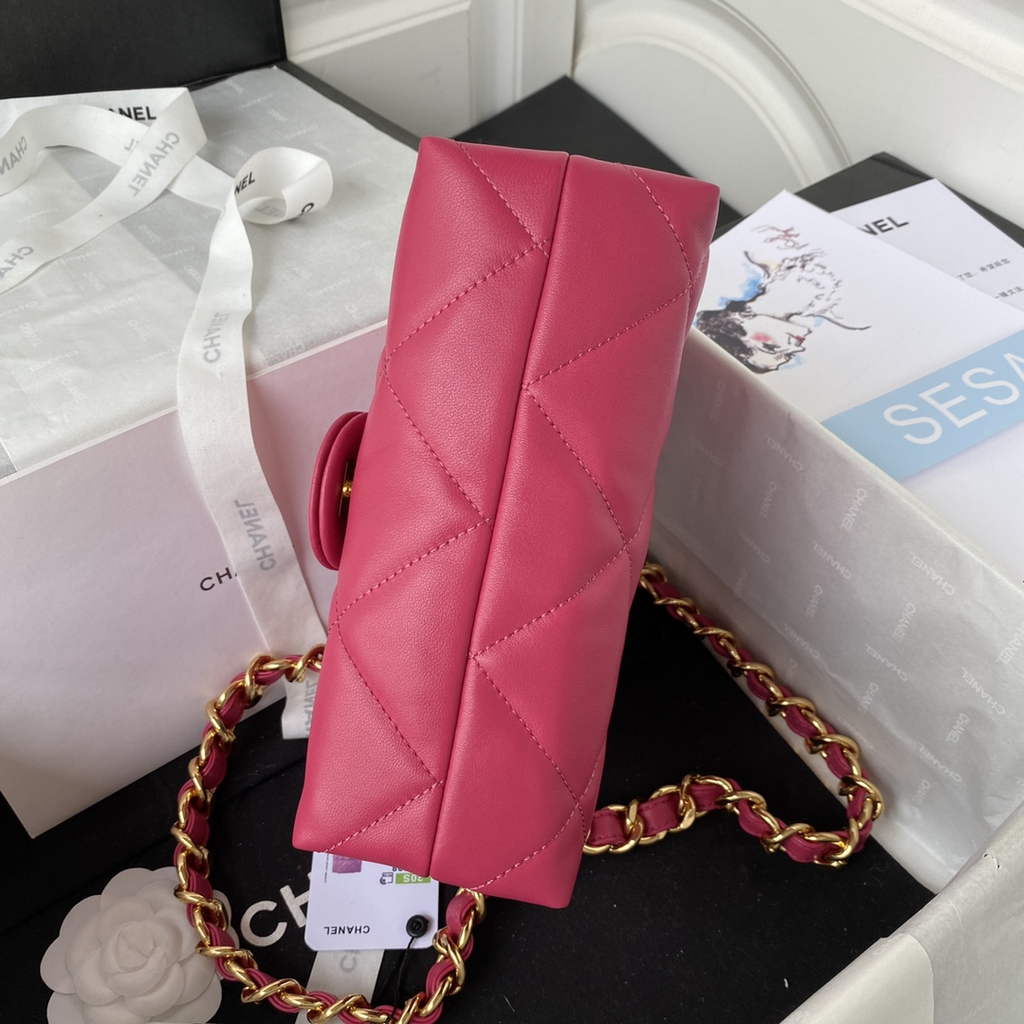 Chanel AS3498 Small Flap Bag Lambskin in plum