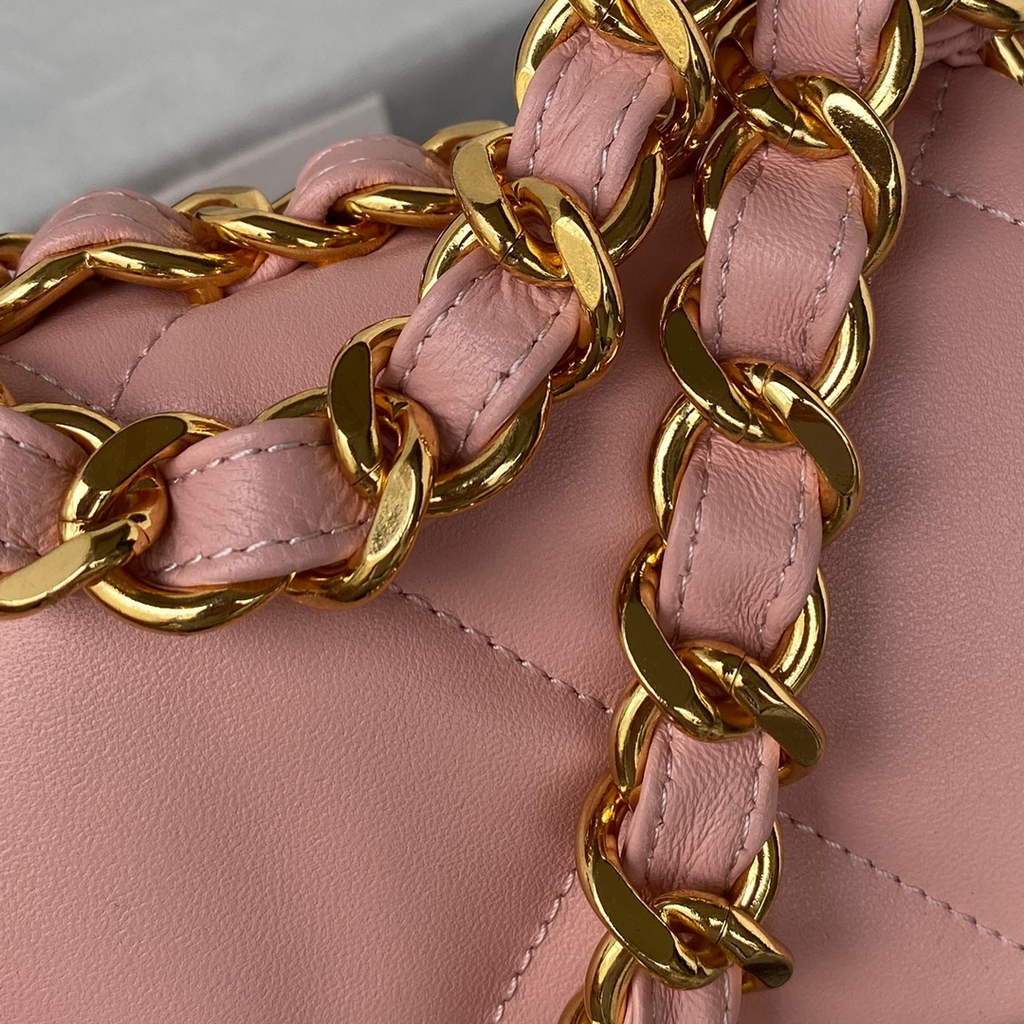 Chanel AS3498 Small Flap Bag Lambskin in pink