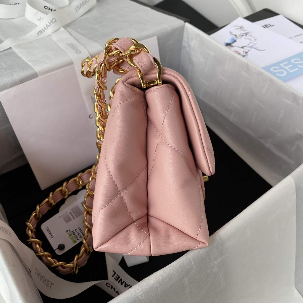 Chanel AS3498 Small Flap Bag Lambskin in pink