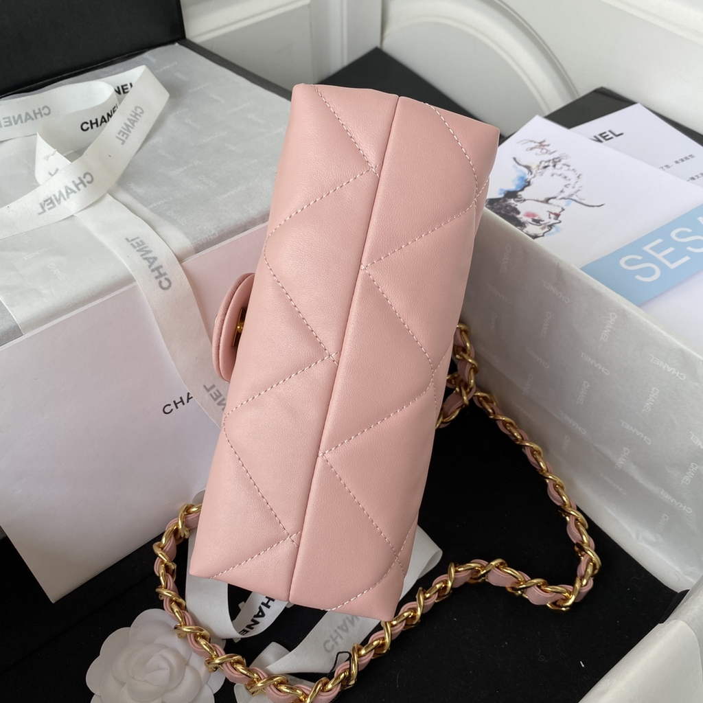Chanel AS3498 Small Flap Bag Lambskin in pink