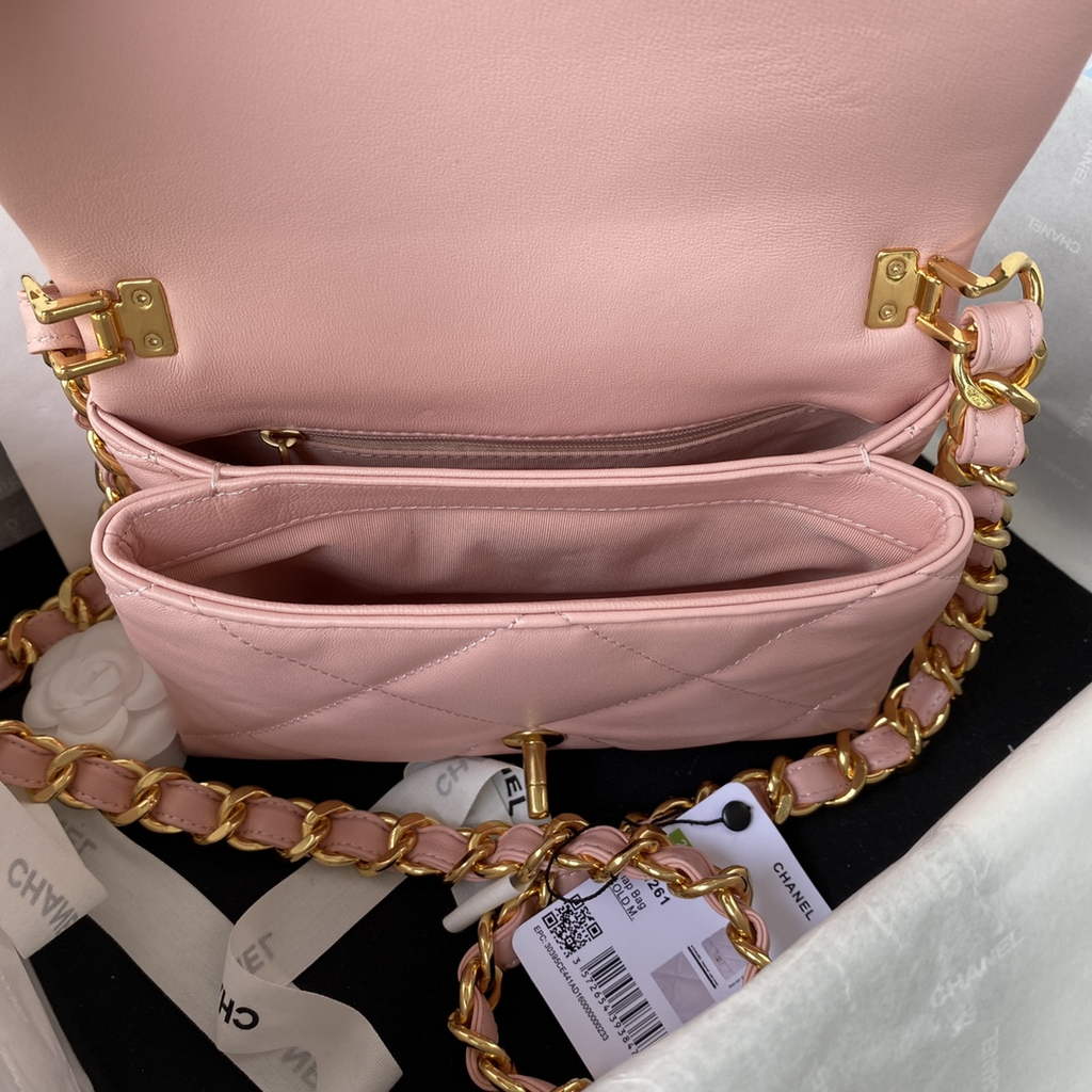 Chanel AS3498 Small Flap Bag Lambskin in pink