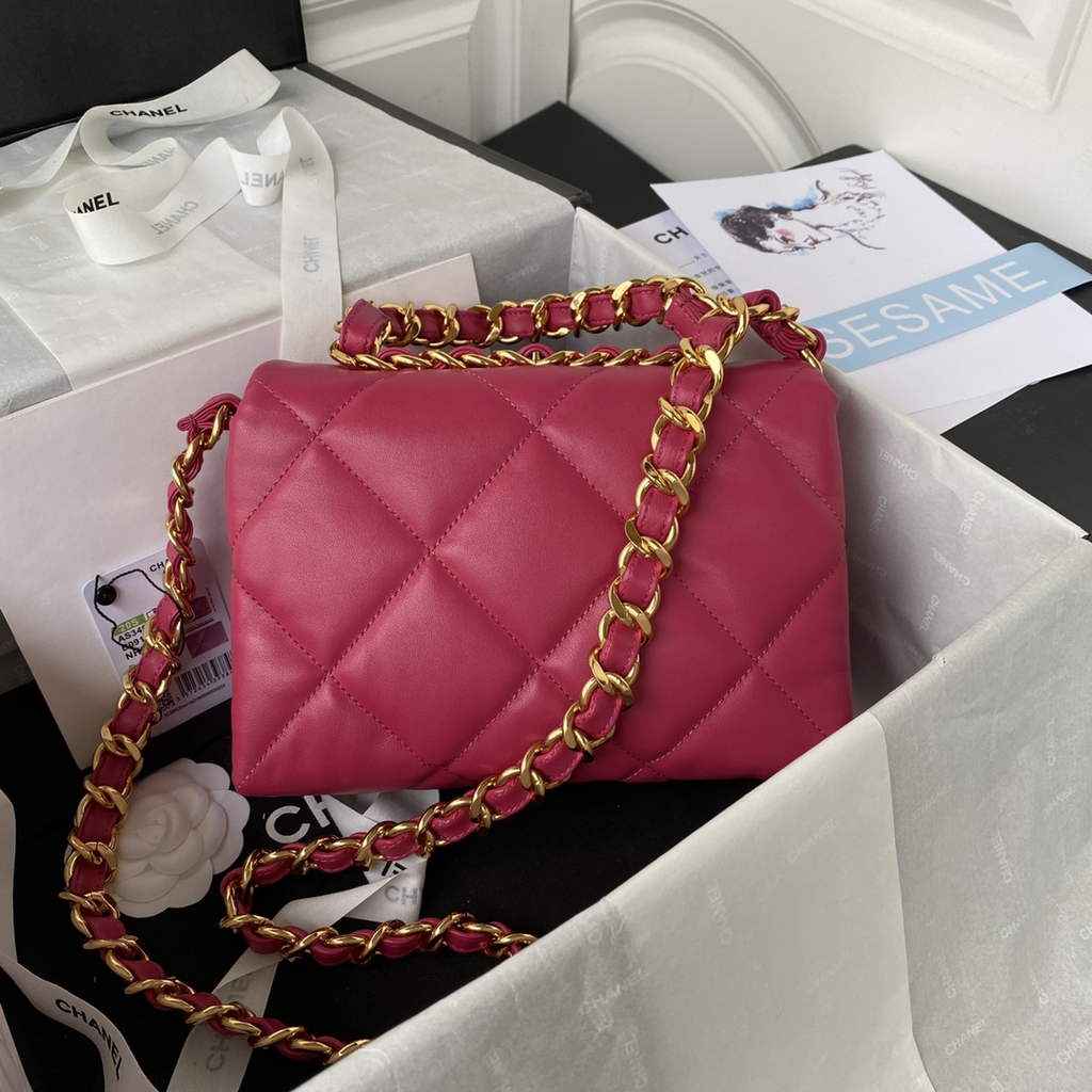 Chanel AS3499 Flap Bag Lambskin in Plum