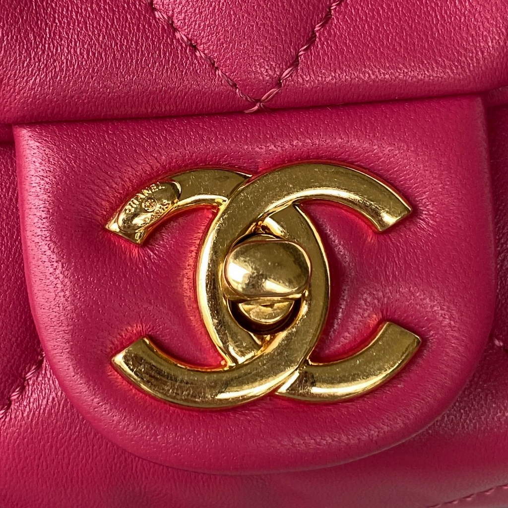 Chanel AS3499 Flap Bag Lambskin in Plum