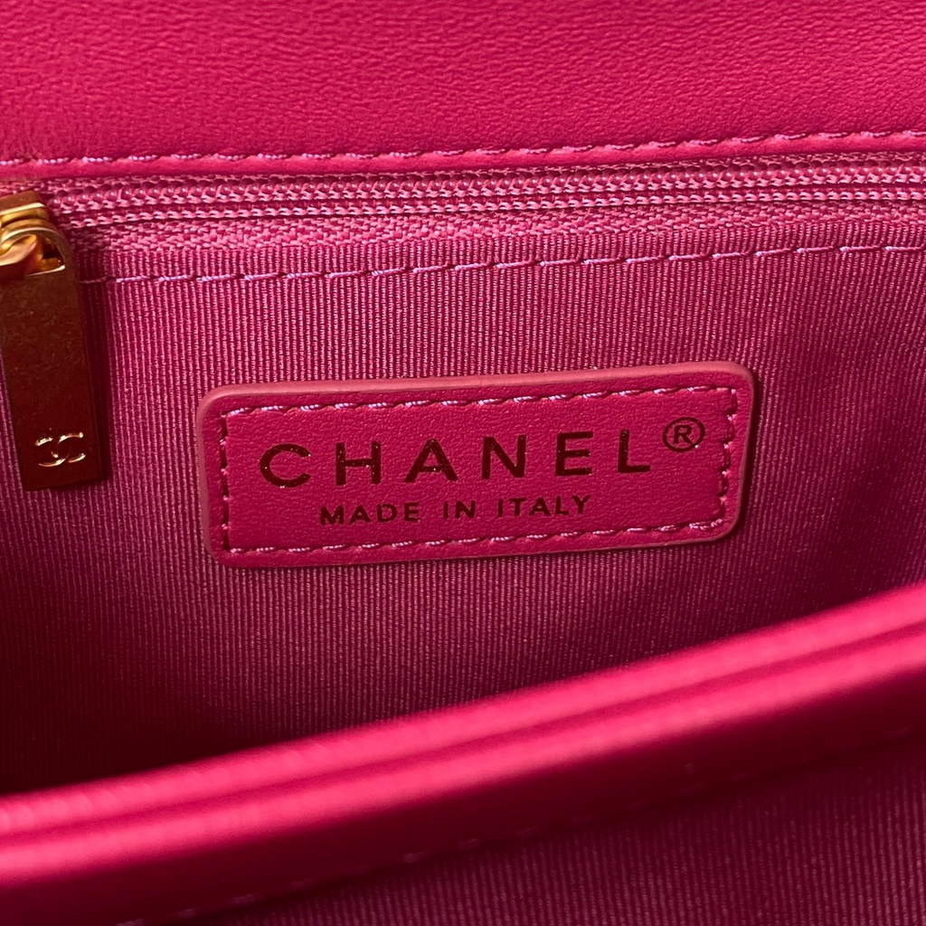 Chanel AS3499 Flap Bag Lambskin in Plum