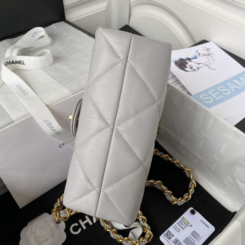 Chanel AS3499 Flap Bag Lambskin in Gray